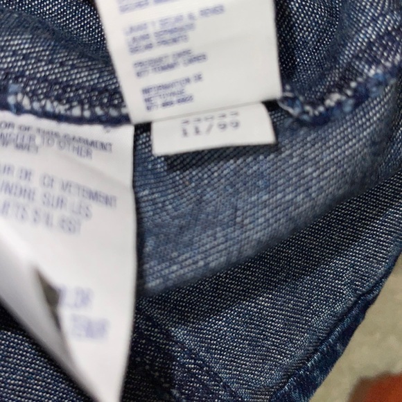 VINTAGE Tommy Hilfiger Denim Zip Jacket With Creme Suede Cuffs - Picture 11 of 12